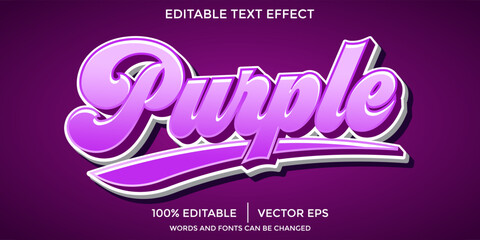 Wall Mural - Purple editable text effect style