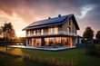 Solarpaneele auf  modernen Haus