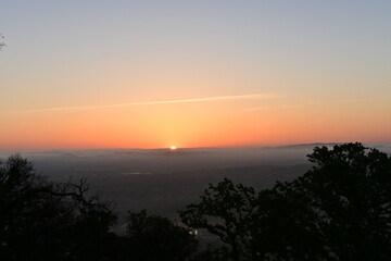 sunset over the valley