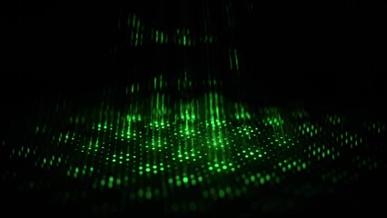 Aufkleber - Green laser lines on a black background. Light rays, stripes of wave. The concept of future technology.