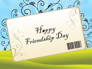 Canvas Print - floral vector wallpaper for friendship day