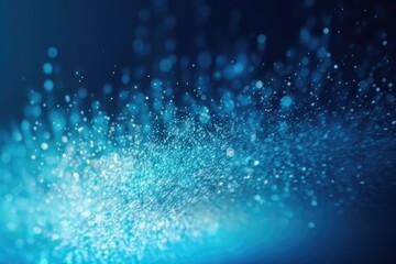 Poster - blue abstract background with bubbles Generative AI