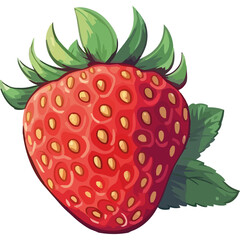 Canvas Print - Fresh ripe strawberry, a healthy summer snack