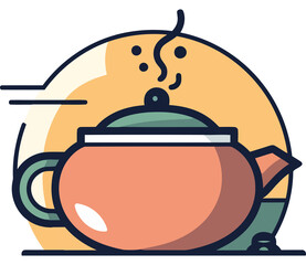 Poster - teapot with steam