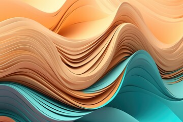Poster - an abstract background with flowing waves and curves Generative AI