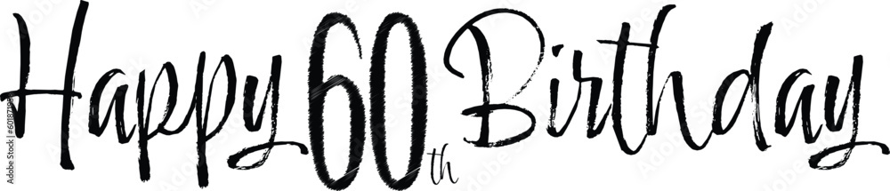 Happy 60th Birthday Stock Vector | Adobe Stock