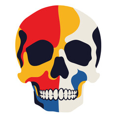 Abstract Colorful Illustration Skull