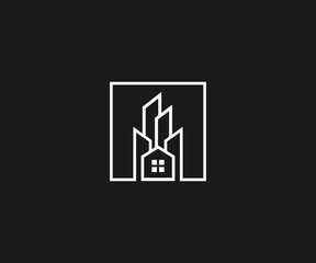 Poster - building real estate logo icon vector