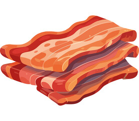 Wall Mural - cooked bacon, a gourmet delight