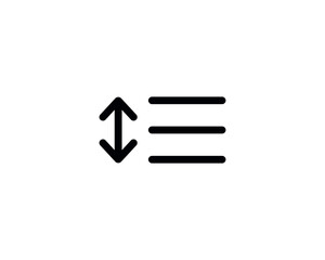 line space icon vector symbol design illustration.