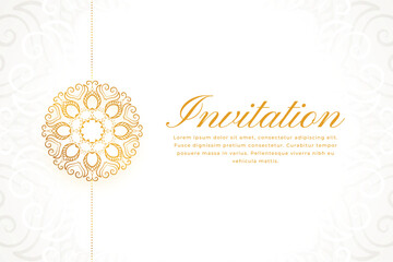 Wall Mural - classic style golden floral background for greeting or invitation cards