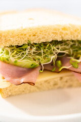 Wall Mural - Ham, Cucumber, and Sprout Sandwich