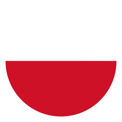 Wall Mural - Flag of Poland in circle. Poland flag in circle	