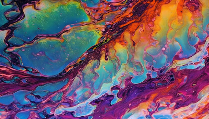 Wall Mural - Adipin acid under polarized light texture