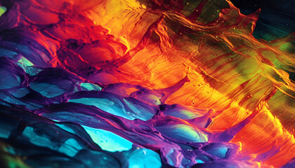 Wall Mural - Adipin acid under polarized light texture