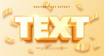 Wall Mural - Golden editable text style effect. Vector text effect, suitable for golden theme