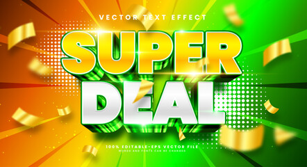 Wall Mural - Super deal 3d editable vector text style effect. Vector text effect with luxury concept.
