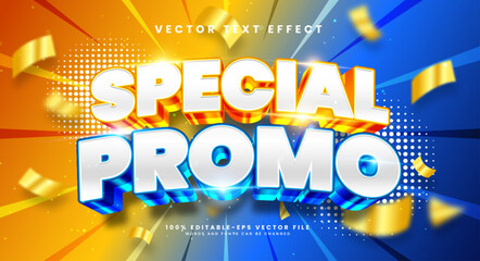 Wall Mural - Special promo 3d editable vector text style effect. Vector text effect with luxury concept.