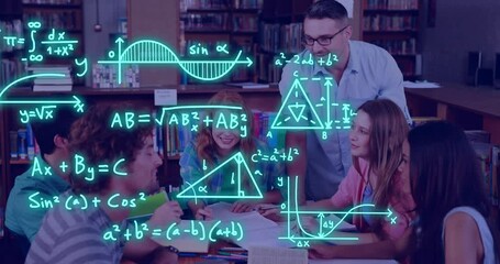 Poster - Animation of equations and data processing over diverse students