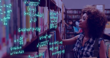 Poster - Animation of data processing over biracial female student