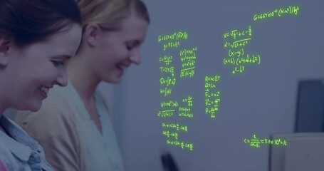 Poster - Animation of equations and data processing over caucasian students