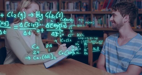 Poster - Animation of equations and data processing over caucasian students