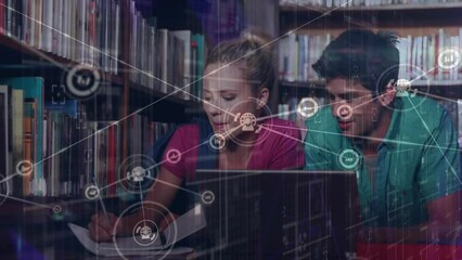 Poster - Animation of networks and data processing over caucasian students