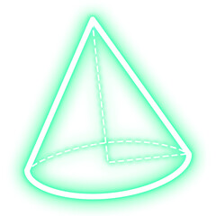 Poster - neon striped cone