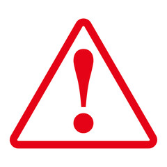 Hazard warning attention sign, Exclamation mark set, risk or error graphics best for web and app in red color.