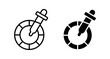 Dropper vector icon set. Pipette spectrum tool symbol. Circular color picker sign