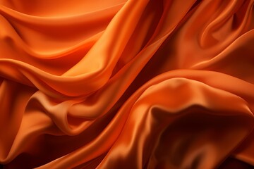 orange silk background from generative ai