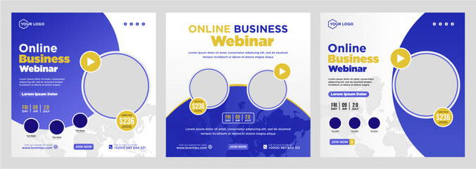 Sticker - Digital marketing live webinar and corporate social media post or template banner