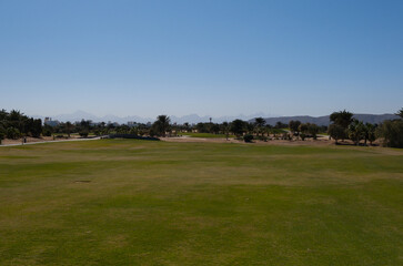 Wall Mural - Golf club and fields in El Gouna, Red Sea, Egypt, Africa