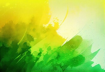 Wall Mural - Greenyellow Gradient Watercolor Background: A Unique Abstract Design, generative AI