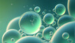canvas print picture - Green Hydrogen water element bubble artificial reflection	
