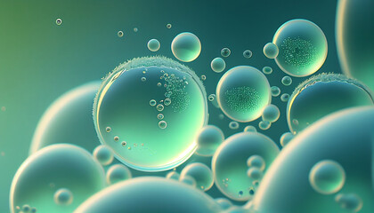 Green Hydrogen water element bubble artificial reflection	

