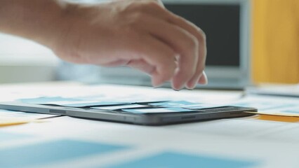 ux Graphic designer creative sketch planning application process development prototype wireframe for web mobile phone . User experience concept.