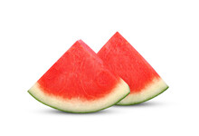 Slices Of Watermelon Isolated On Transparent Background. PNG