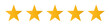 Five star rating icon. Vector.