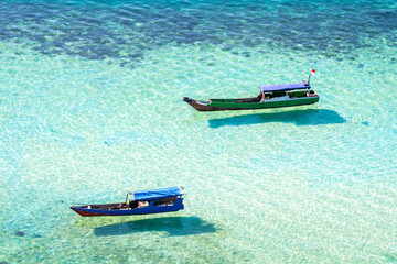 Wall Mural - fishing boats at komodo national park, indonesia