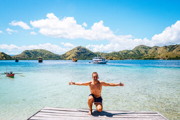 Wall Mural - views of kelor island on komodo national park, indonesia