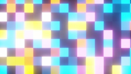 Aufkleber - Abstract colorful squares. Computer generated 3d render