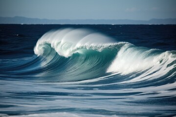 Wall Mural - Abstract background with waves. Generative AI.