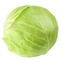 Wall Mural - cabbage isolated on white background, full depth of field