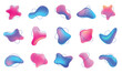 © WinWin - Abstract blob shape 3d gradients. Dynamic fluid backgrounds and vibrant three-dimensional gradient shapes for modern designs and branding vector elements set