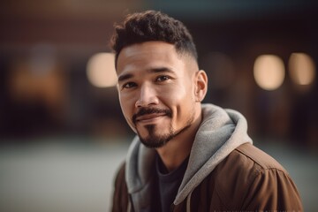 Wall Mural - Portrait of a handsome young asian man smiling and looking at camera