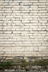 Wall Mural - White brick wall background