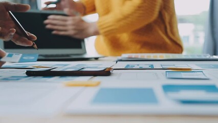 Website designer Creative planning application development draft sketch drawing template layout framework wireframe design studio . User experience concept .