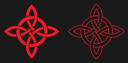 red and black tattoo celtic knot