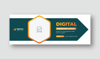 Canvas Print - Digital marketing social media Facebook cover web banner template